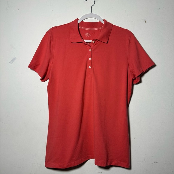 St. John's Bay Coral Classic Stretch Cotton Short Sleeve Polo Shirt‎ L NWOT - Picture 3 of 10